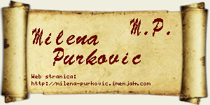 Milena Purković vizit kartica